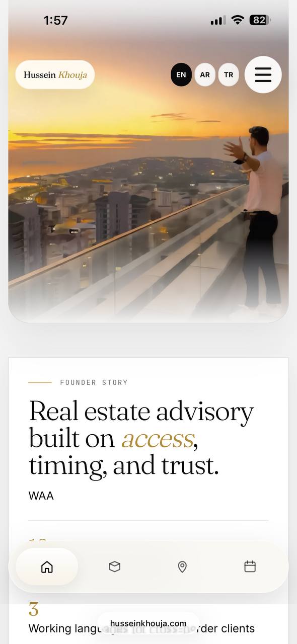 Hussein Khouja founder story and real estate advisory positioning